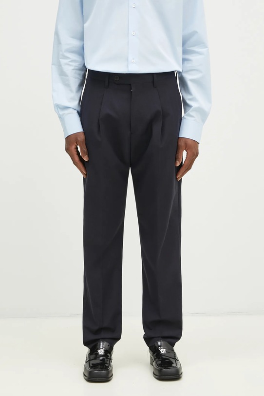 

Брюки с добавлением шерсти Paul Smith, темно-синий