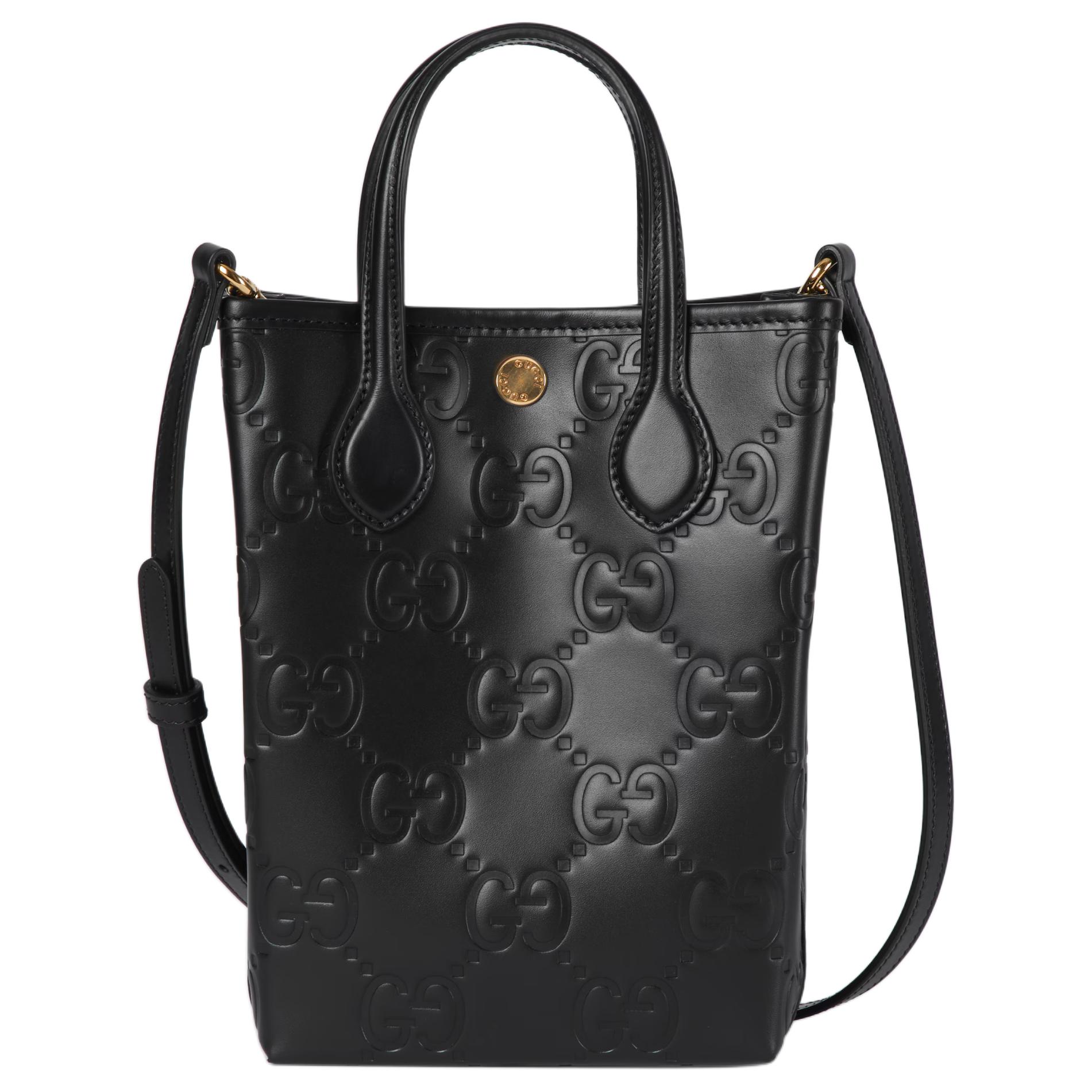 

Gucci Женская мини-сумочка на одно плечо из кожи, черная