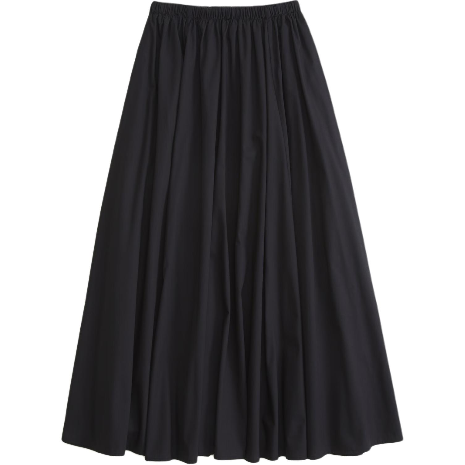 

Повседневная длинная юбка женская Abercrombie＆Fitch, черный