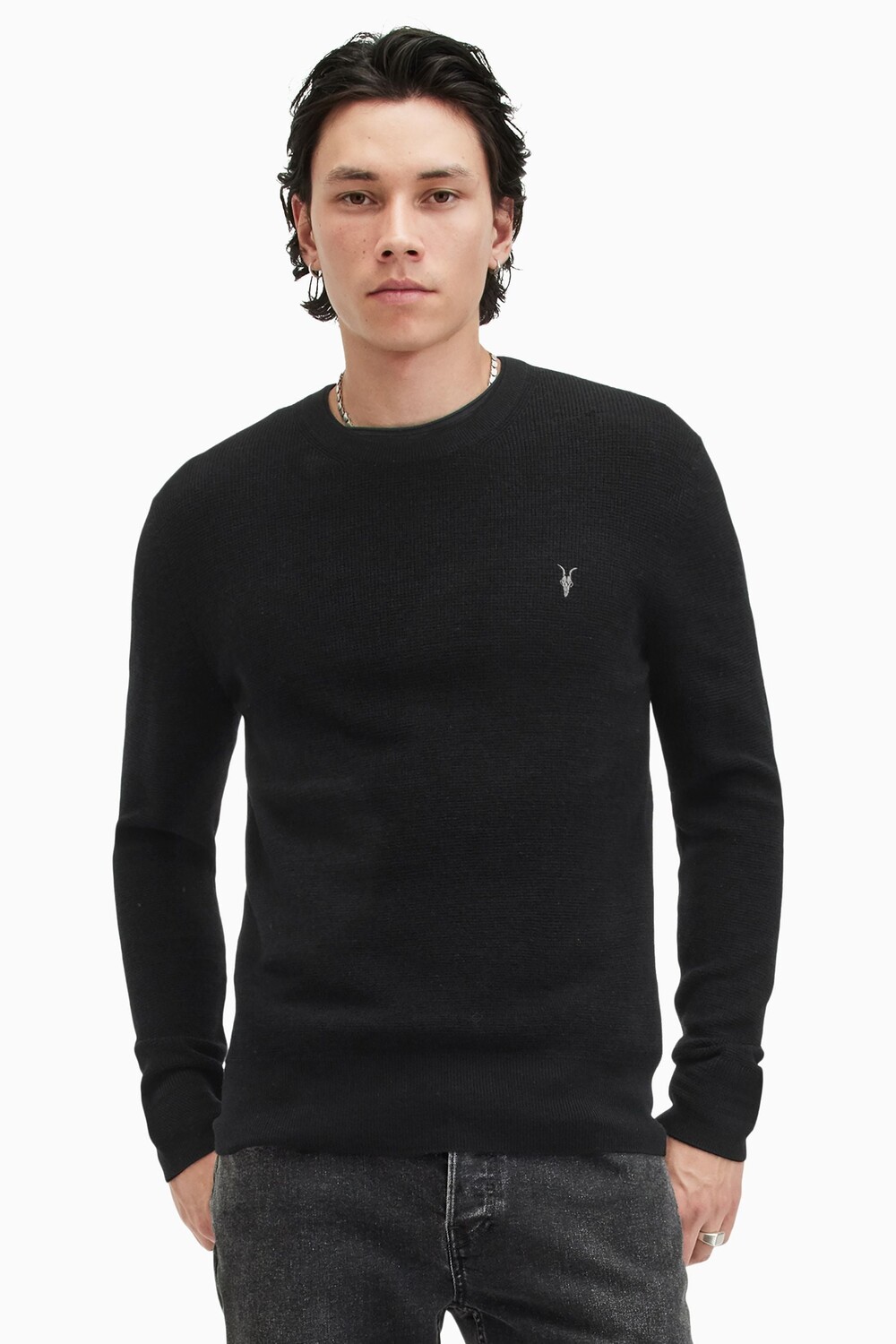 

Джемпер Allsaints ivar merino crew All Saints, черный