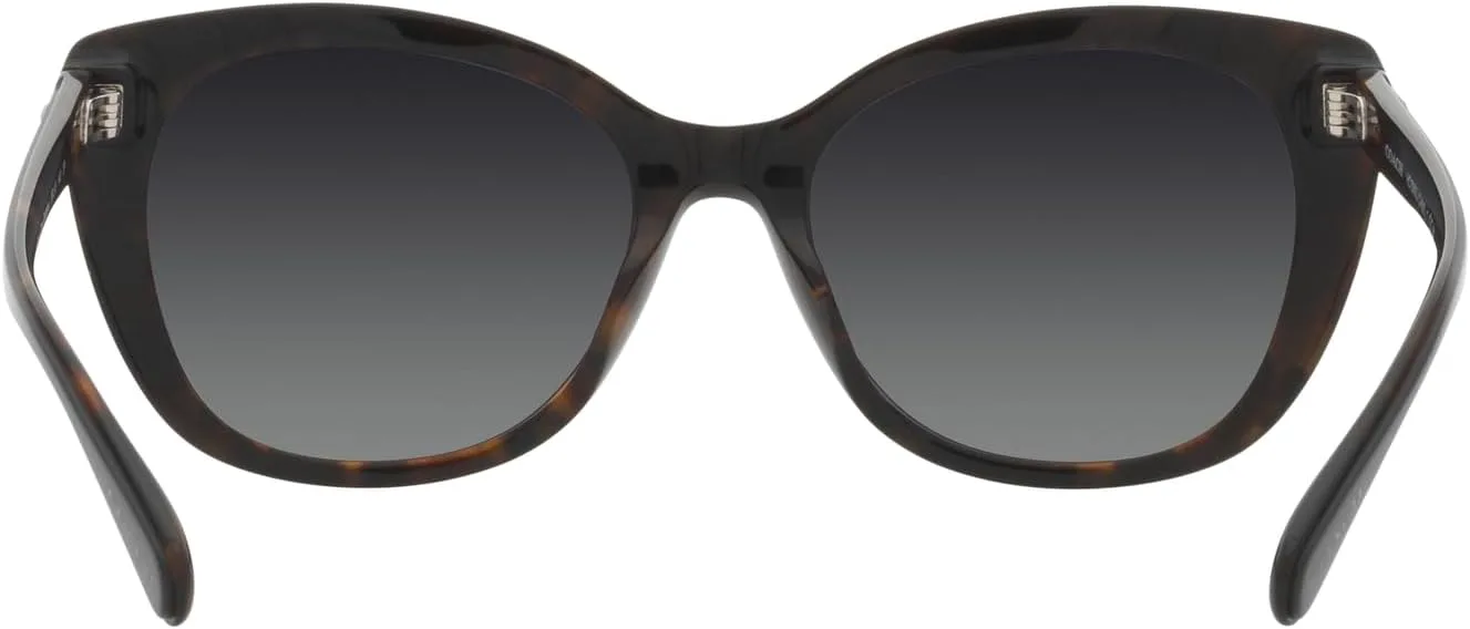 

Женские солнцезащитные очки COACH HC 8365U "Кошачий глаз", Ch566 Black / Dark Tortoise Gr