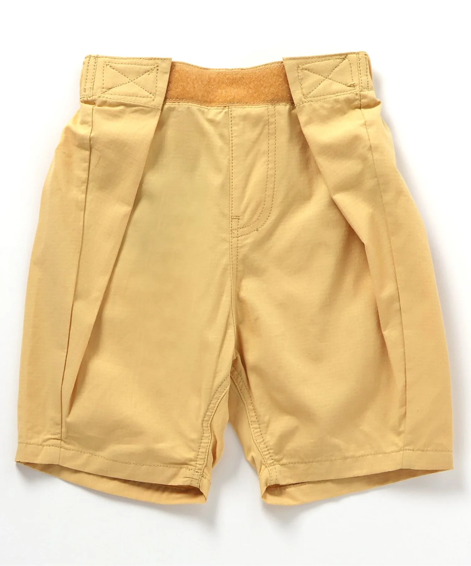 Детские широкие штаны с резинкой на талии BREEZE WIDE TACK HALF PANTS жёлтые