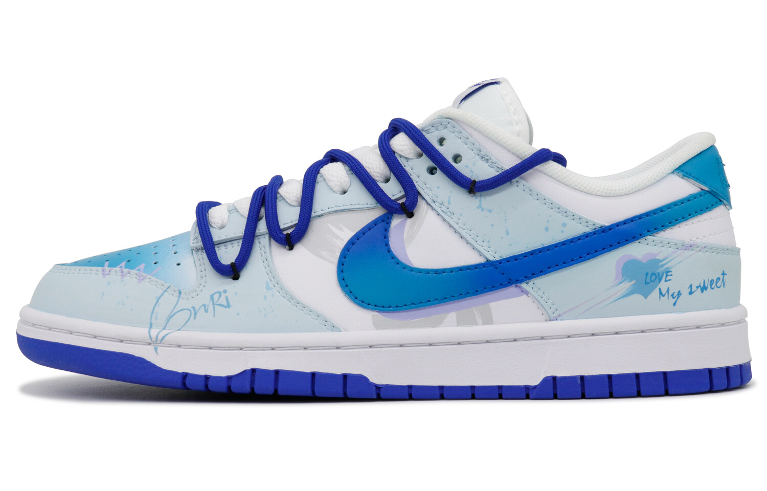 

Кроссовки Nike Dunk Skateboarding Shoes Men Low-top Blue/white, цвет Advent heartbeat