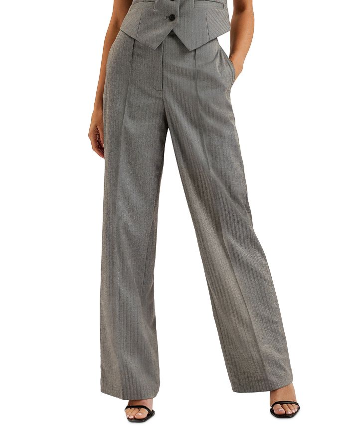 

Брюки Koa Metallic в тонкую полоску Ted Baker, серый