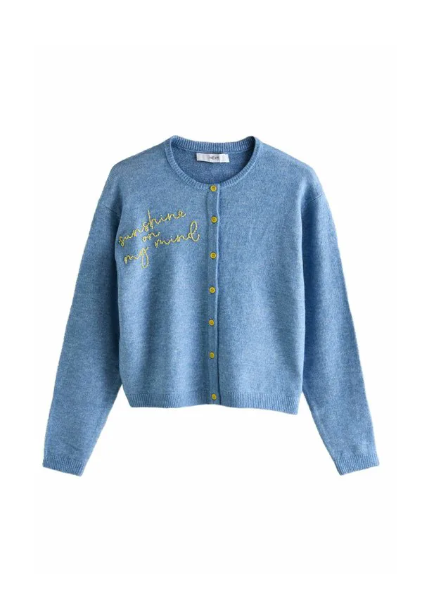 Кардиган с круглым вырезом и стандартным кроем Next, Chambray Blue Embellished