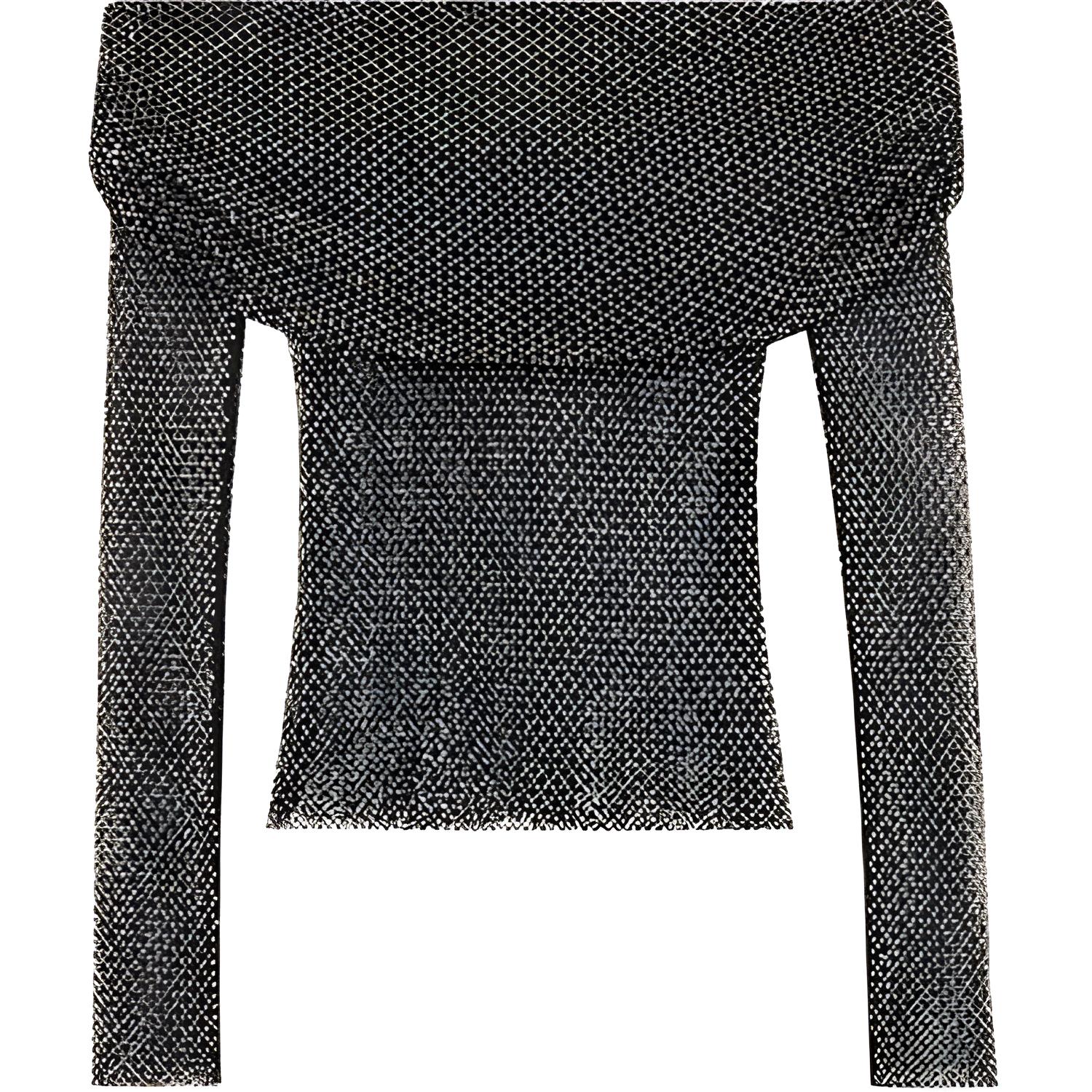 

Футболка Self-portrait Классическая черная женская