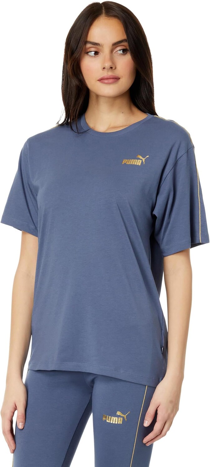 

Футболка PUMA Essentials+ Minimal Gold Short Sleeve Tee, цвет Inky Blue