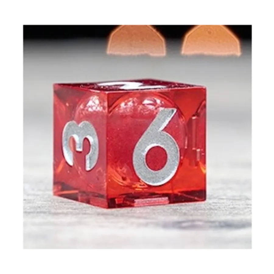 

Эликсир d6 — красный с серебром, Elixir Liquid Core Dice