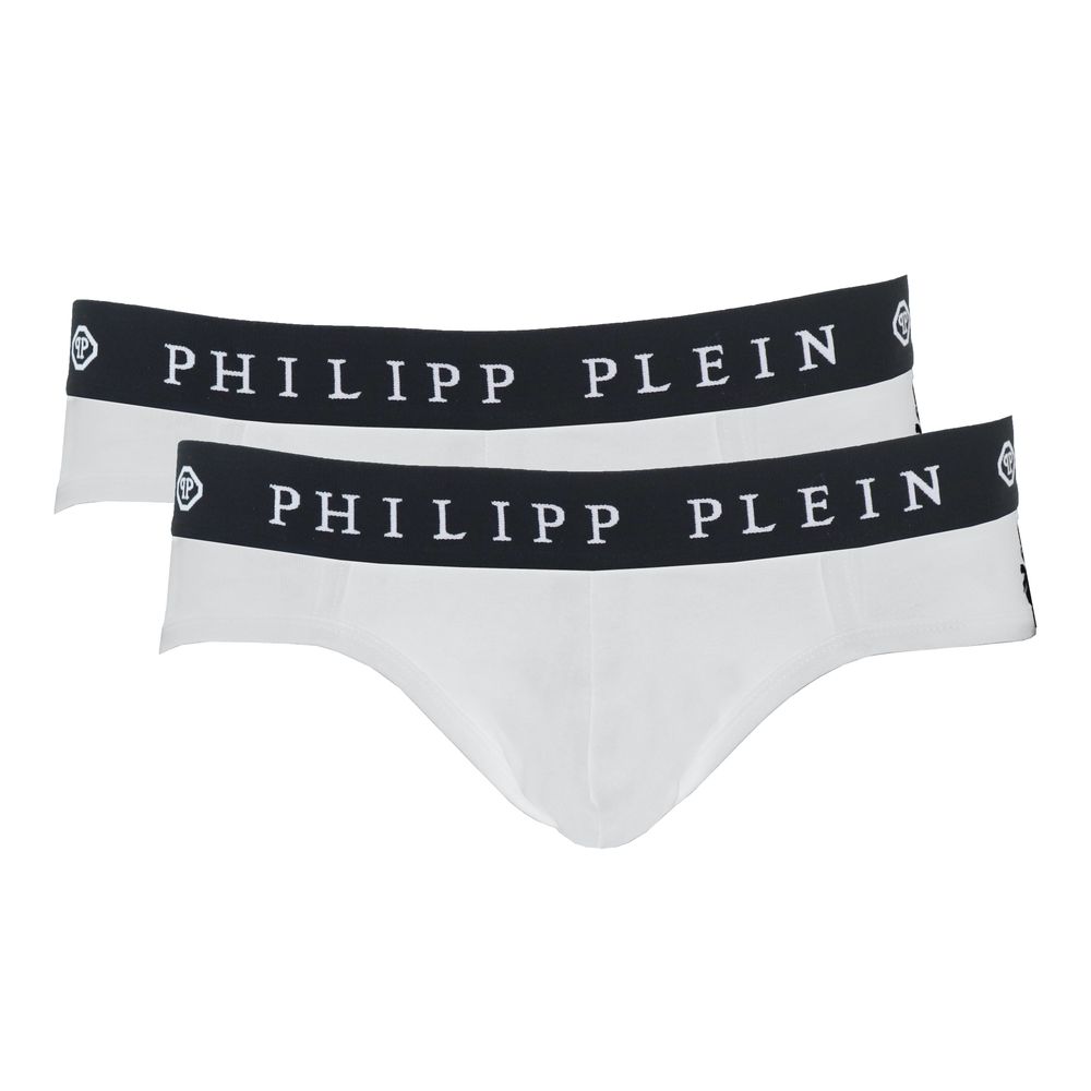 

Белые хлопковые мужские боксеры-шорты Philipp Plein
