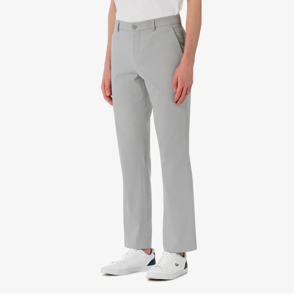 Мужские чиносы из смесовой пряжи светло-серые от Lacoste — фото 2