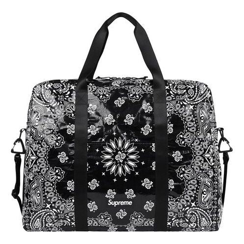 

Сумка bandana tarp large duffle bag 'black white' Supreme, черный