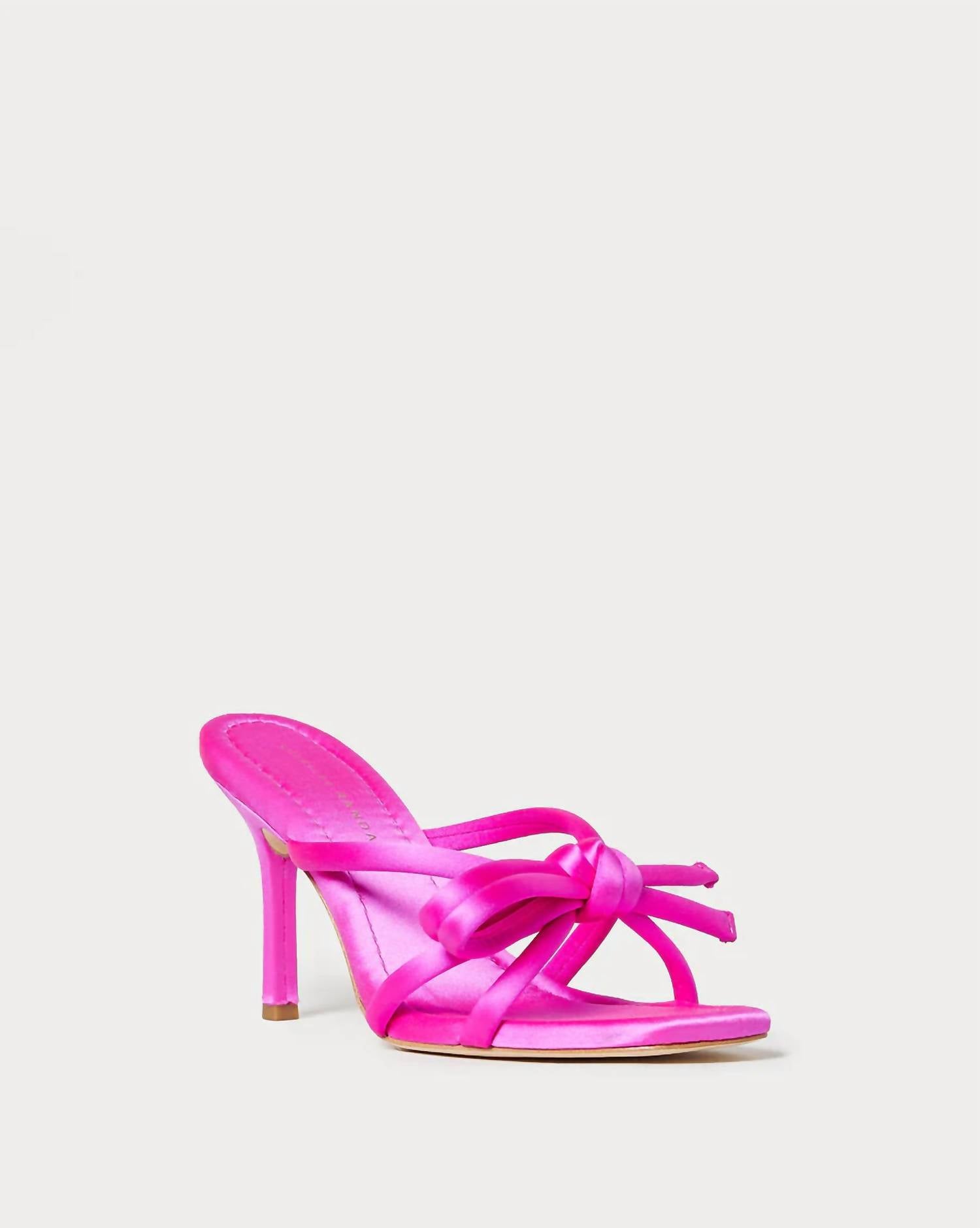 Женские босоножки Margi Bow на каблуке цвета фуксии Loeffler Randall, фуксия — фото 3