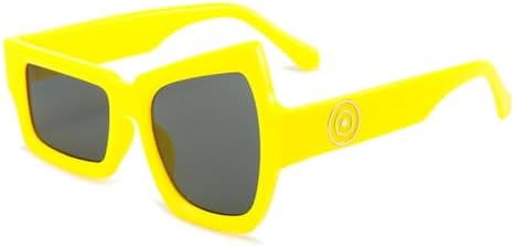 

Обычные забавные солнцезащитные очки для женщин, модные, для вечеринок, уличной моды, защита от УФ-излучения UV400, уникальные очки с индивидуальным стилем MTZJH, Yellow Gray