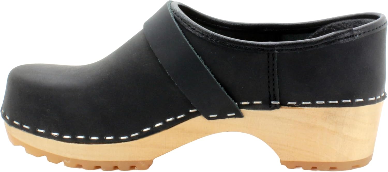 Классические закрытые кожаные сабо Bjork Tilda Wooden Bjork Swedish Comfort, черный — фото 3