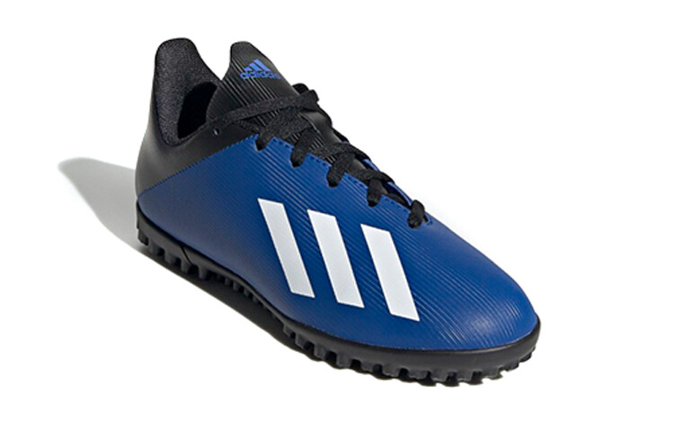 X 19.4 Детские футбольные бутсы детские низкие синие/черные/белые Adidas — фото 3