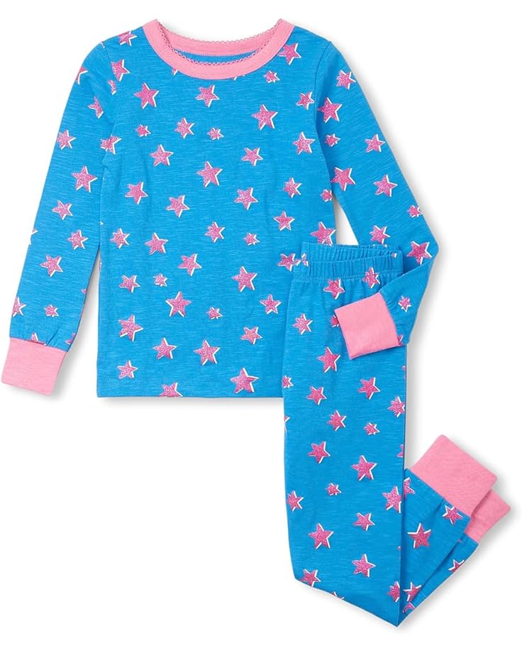 

Пижама Hatley Kids Glitter Stars Stretch Cotton Pajama Set, синий