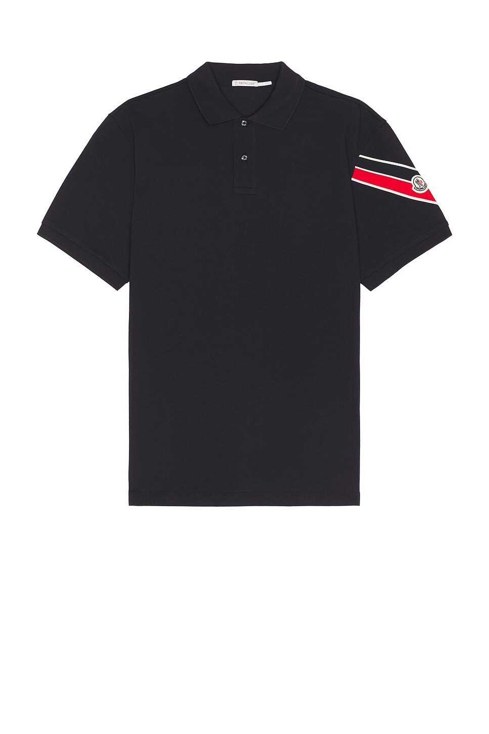 

Поло с короткими рукавами Moncler, черный