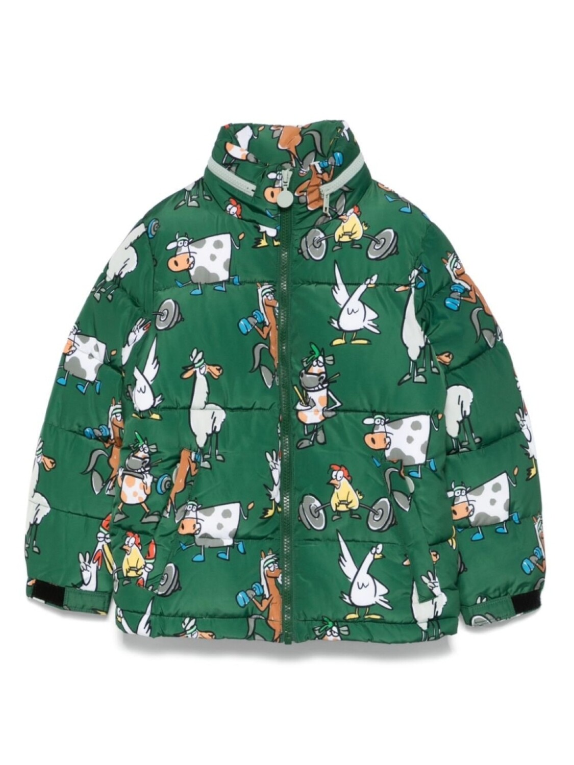 

Stella McCartney Kids иллюстрированный принт куртка, зеленый