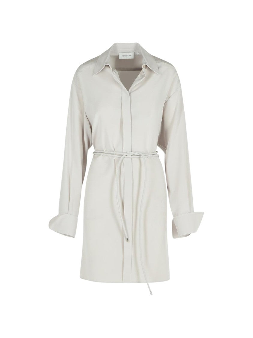 

Эоли Грей Платье из шелка Sportmax, серебряный