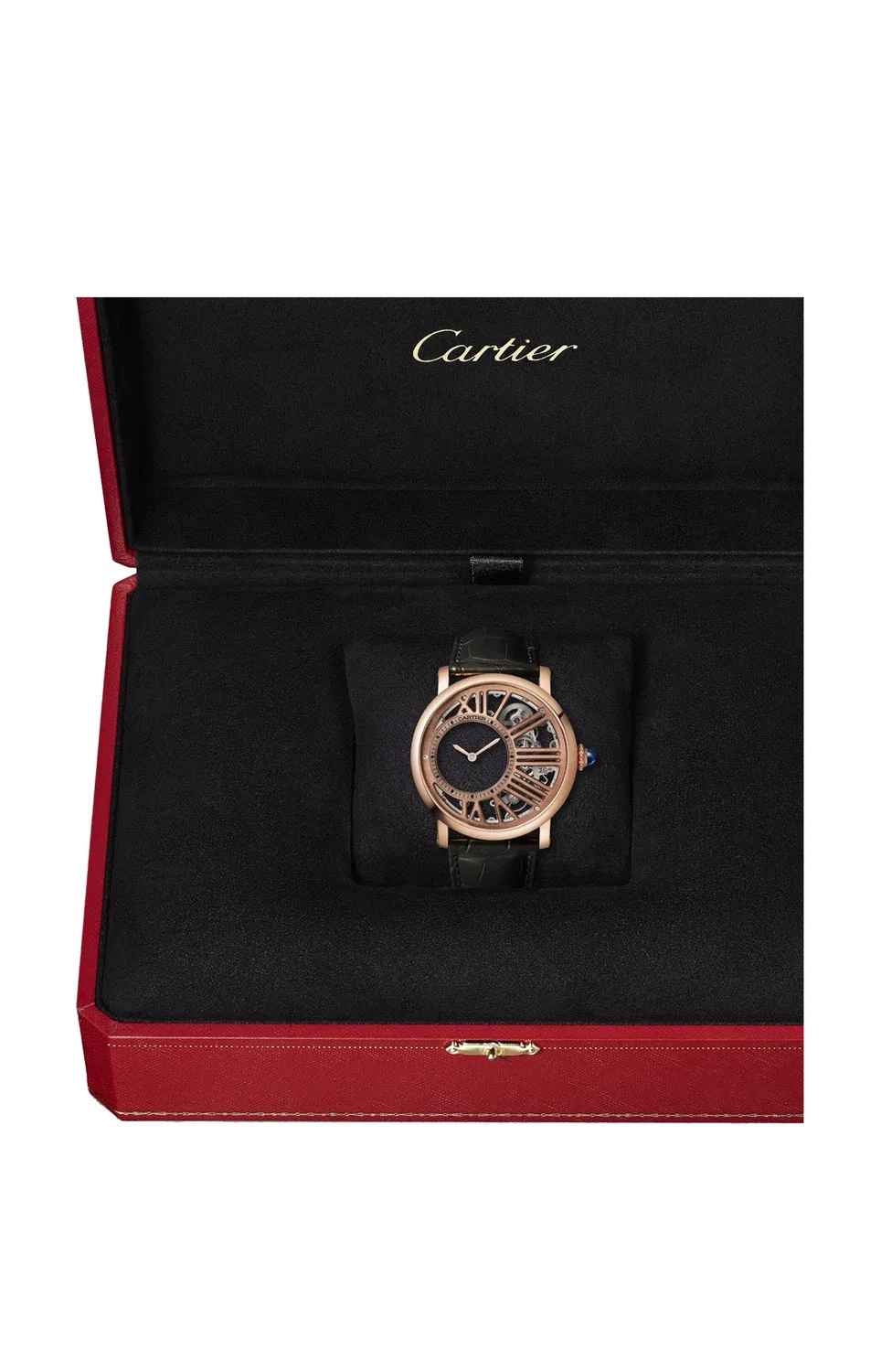 ROTONDE DE CARTIER СКЕЛЕТИРОВАННЫЕ С МИСТЕРИОЗНОЙ ИНДИКАЦИЕЙ, 42 ММ, РОЗОВОЕ ЗОЛОТО, МЕХАНИКА - WHRO0060, золотой — фото 2