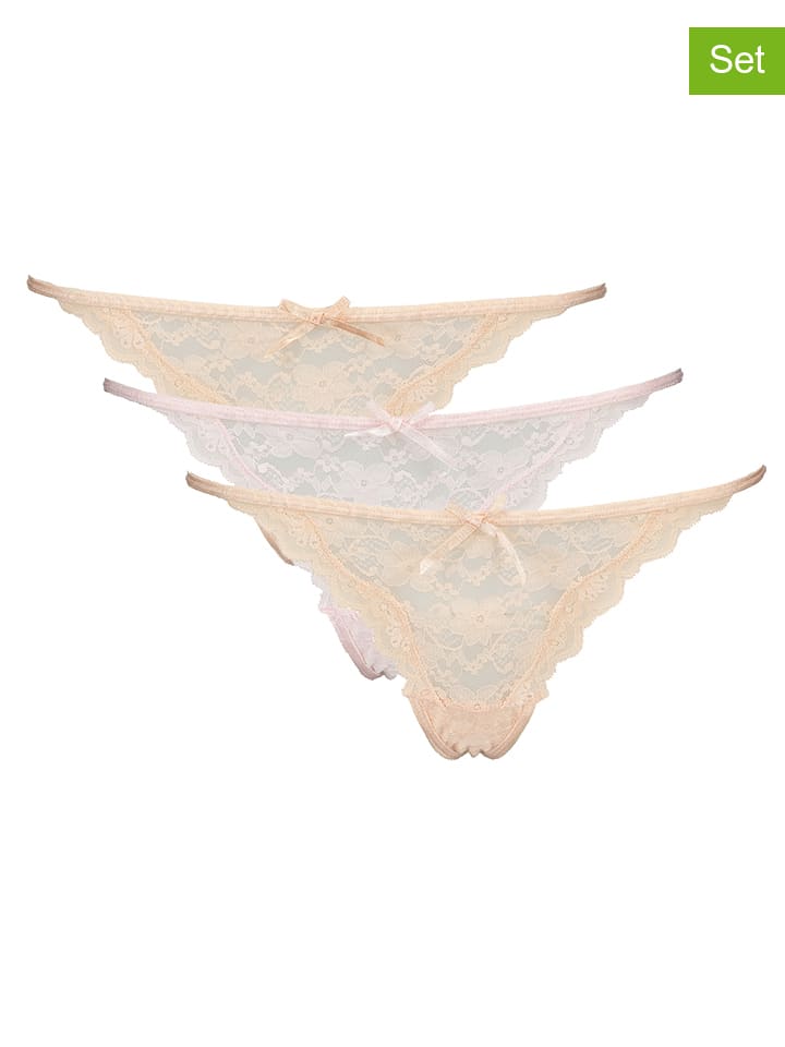 

Стринги Hunkemöller 3er Set s, цвет beige/rosé