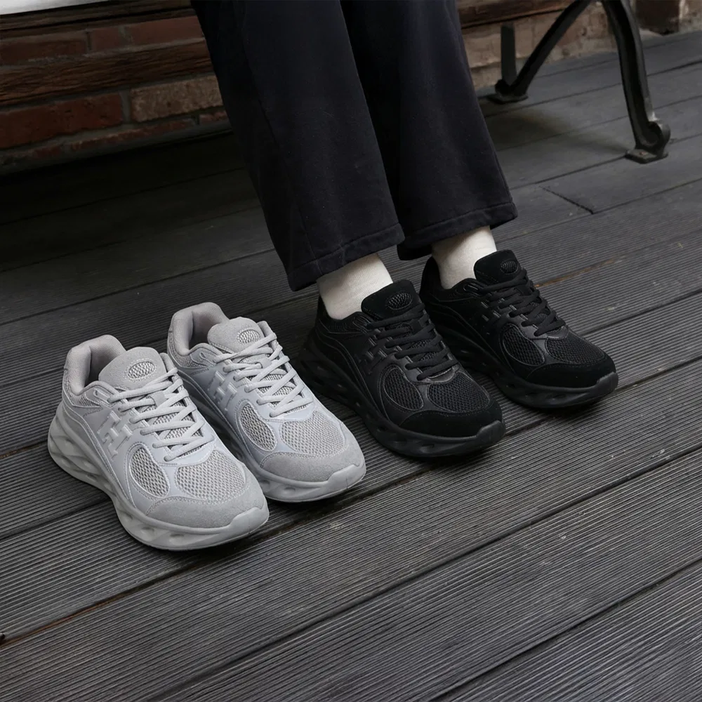 Мужские сетчатые кроссовки Ion чёрно-серые от Colemanshoes