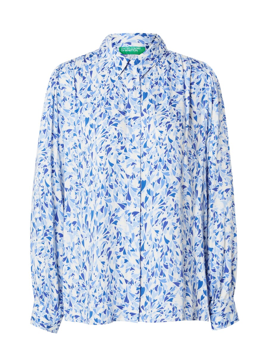 

Блузка UNITED COLORS OF BENETTON, цвет Blue/Light blue