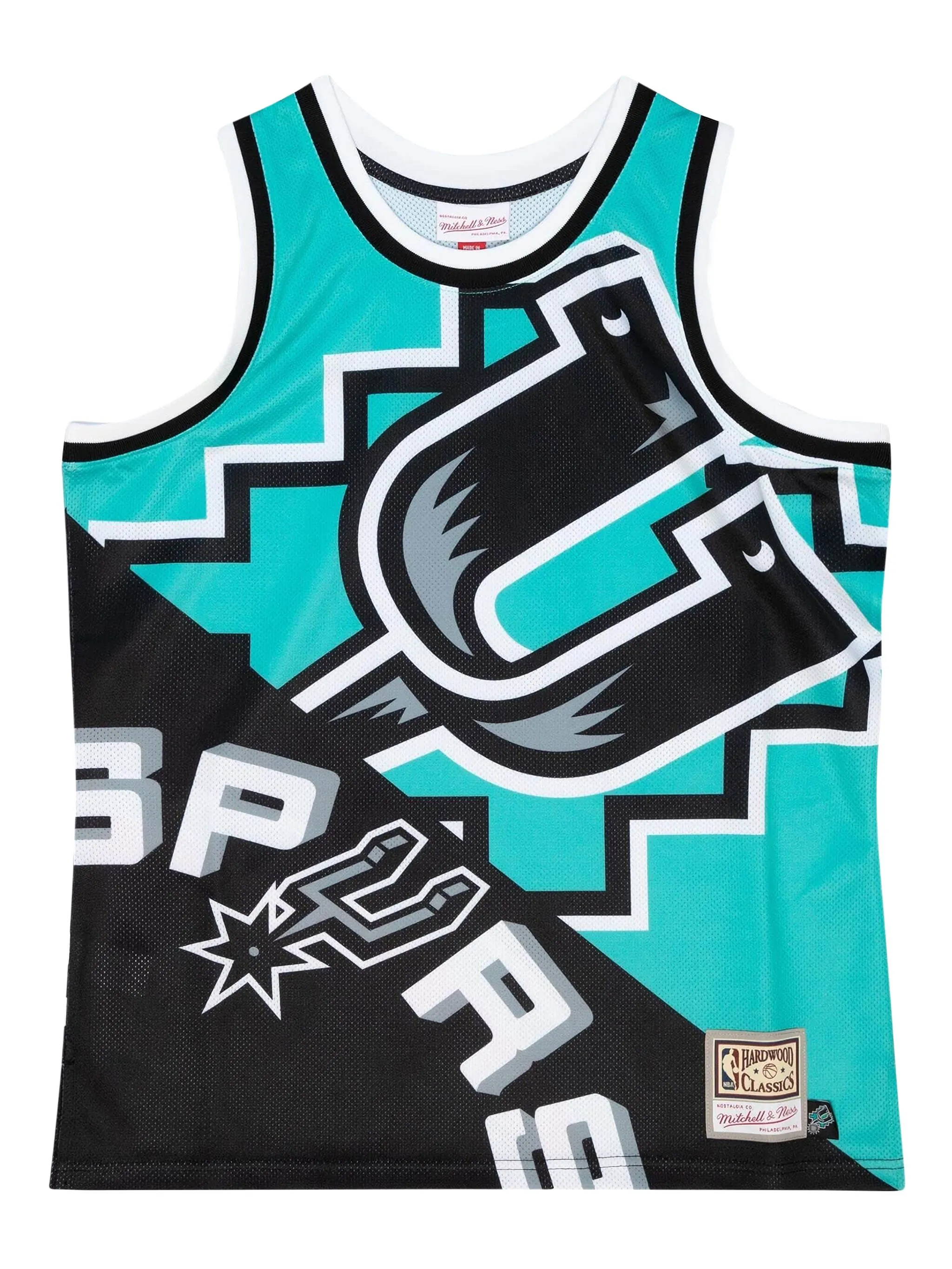 

Топ San Antonio Spurs Big Face 5.0 из коллаборации с NBA Mitchell & Ness, зеленый
