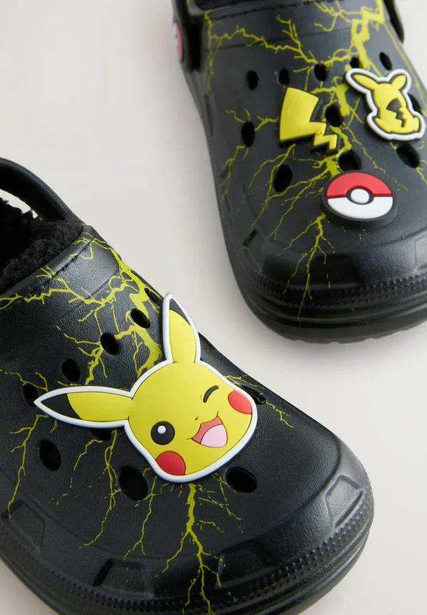 Теплые тапочки pokemon стандартного кроя на подкладке Next, Black — фото 3