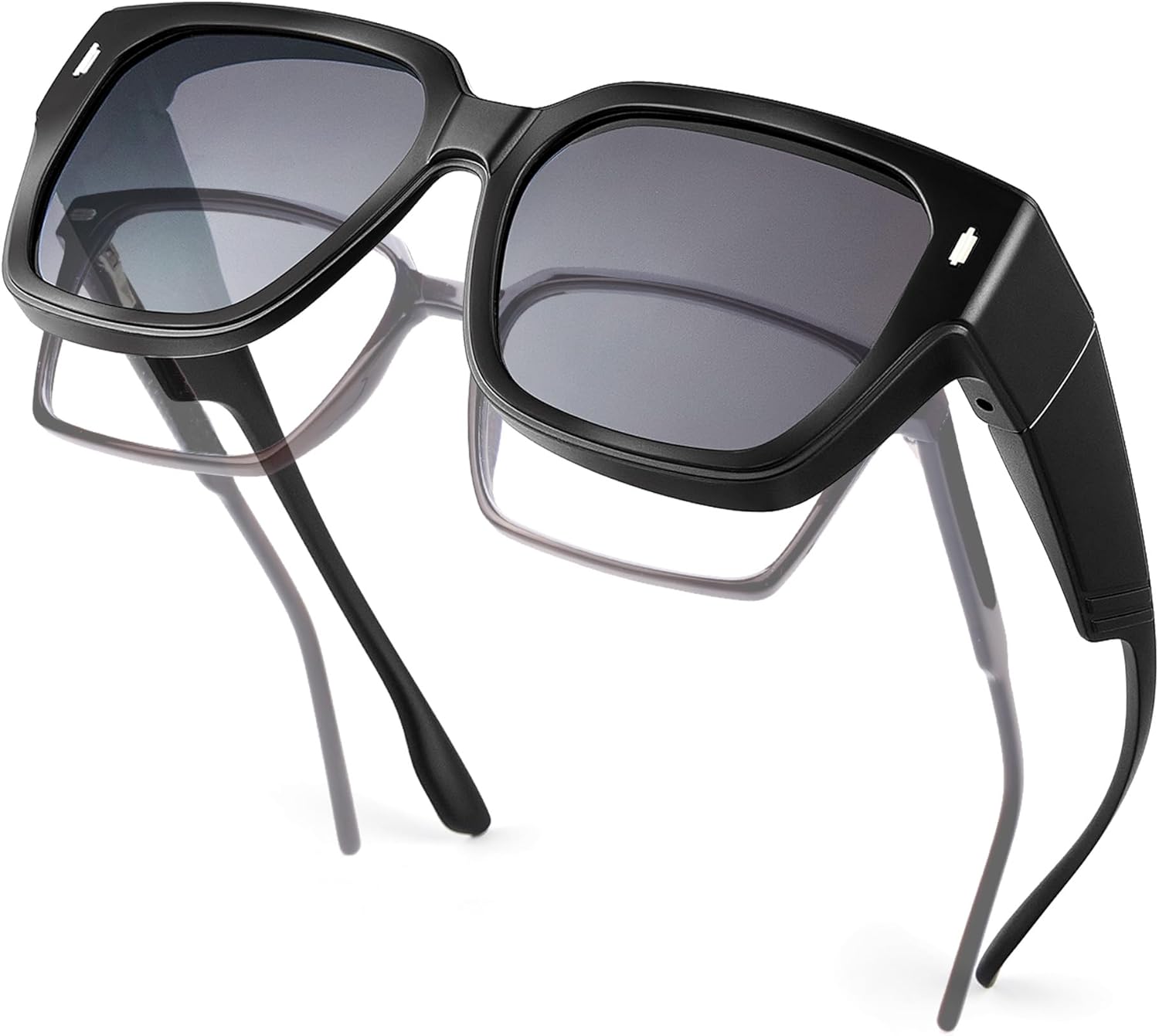 

Мужские поляризованные солнцезащитные очки, квадратная резиновая оправа, дужки из углеродного волокна, для рыбалки и вождения, защита от УФ-излучения RFS8205 JFXQDR, B - Black Frame Grey Lens