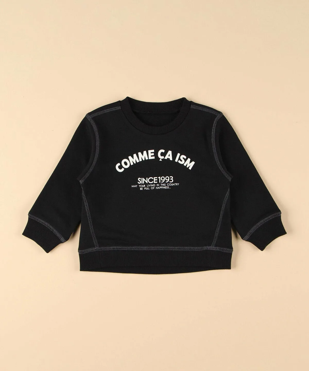 Толстовка с тройной строчкой и базовым логотипом (детский размер) Comme Ca Ism, black