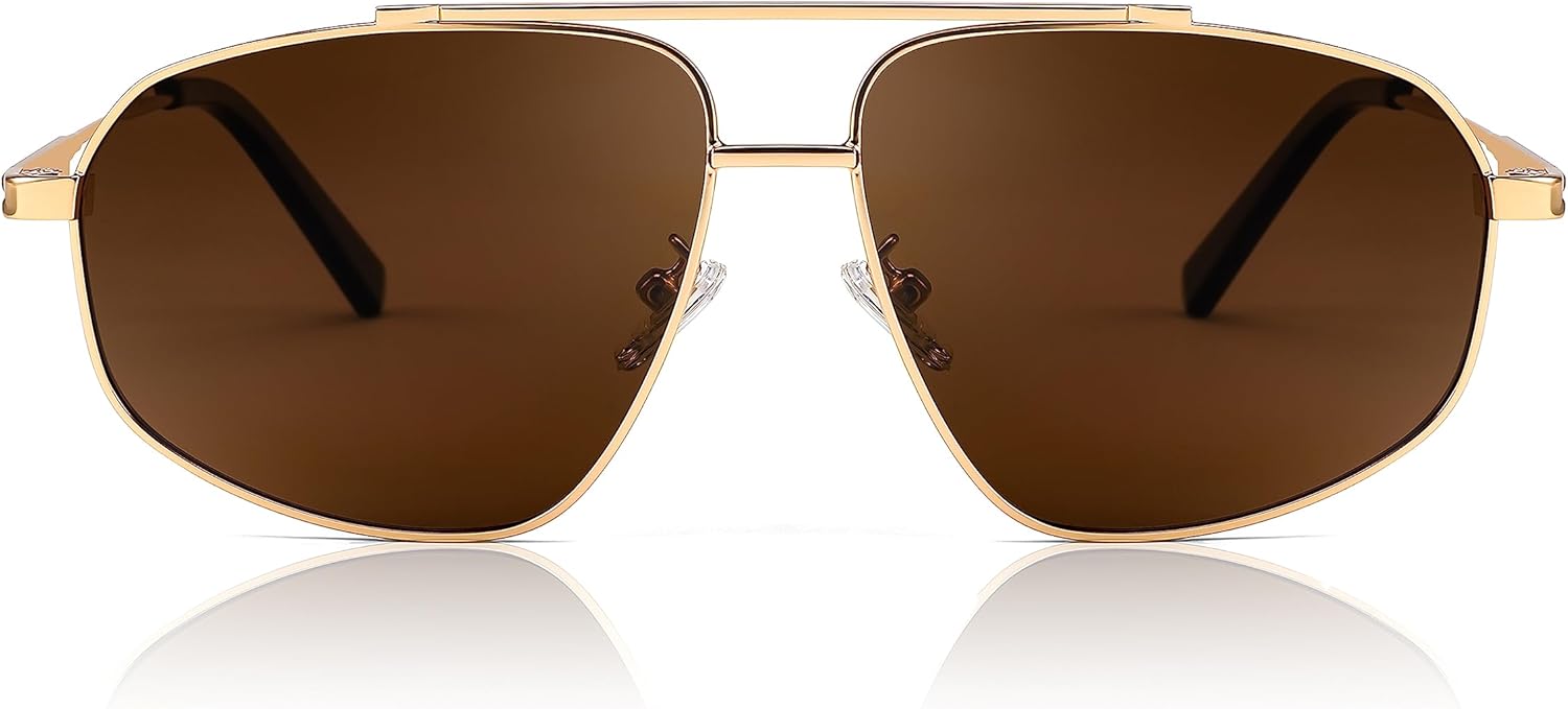 

Солнцезащитные очки FEISEDY Retro Aviator с поляризацией, для женщин и мужчин, в стиле 90-х, маленькие, винтажные, модные, с зеркальными линзами, артикул B2364, 002 Gold Frame/Brown Lens