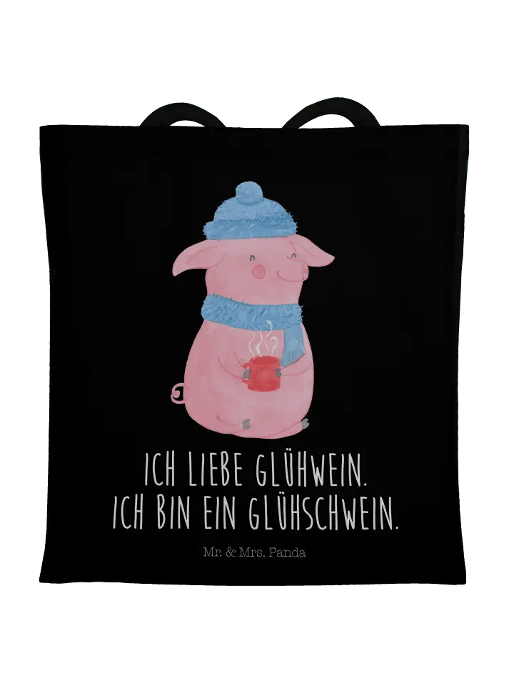 

Сумка для переноски Mr & Mrs Panda Schwein Glühwein, черный