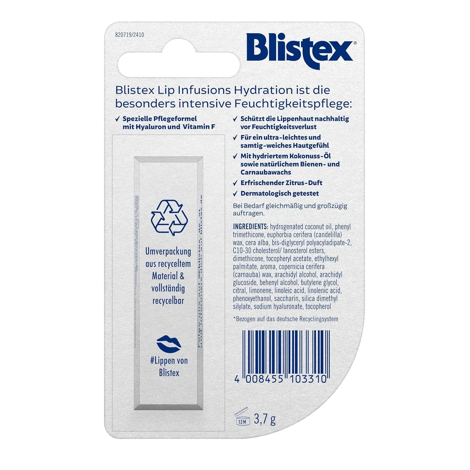 Бальзам для губ «Lip Infusion Hydration» SPF 15 от Blistex Blistex — фото 2