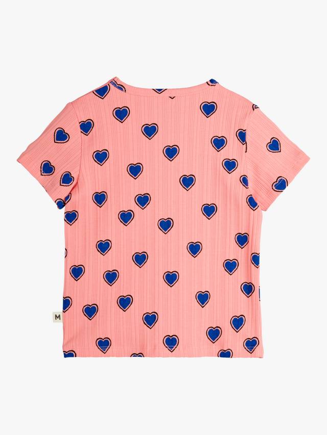 Детская футболка из органического хлопка Mini Rodini, Pink Hearts — фото 2