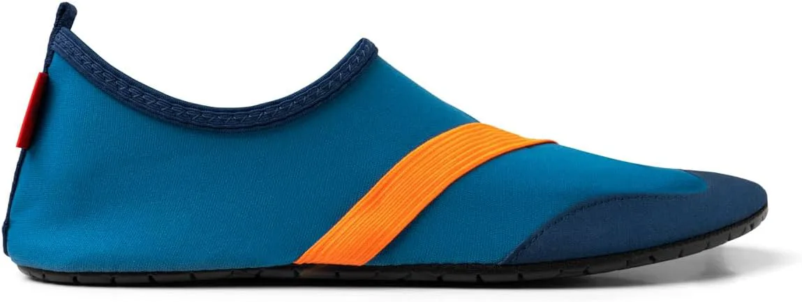 Активная мужская обувь FITKICKS, складывающиеся водные туфли, синий/оранжевый — фото 2