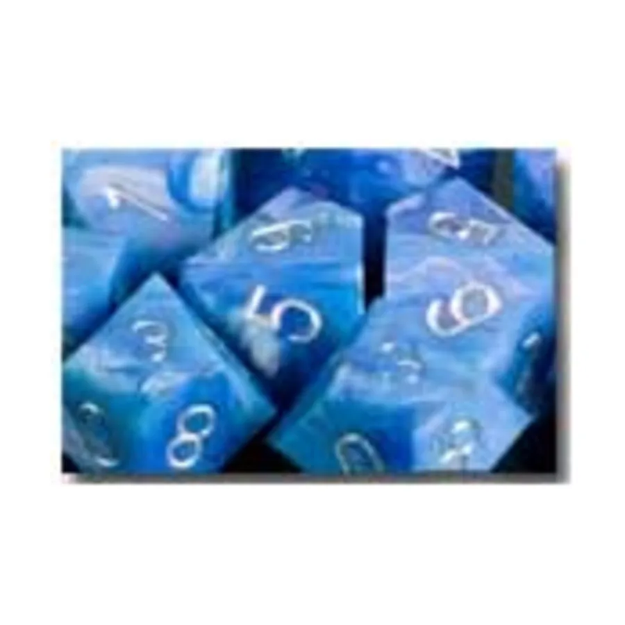 

Поли-набор синий с серебром (7), Dice - Mother of Pearl (Chessex)