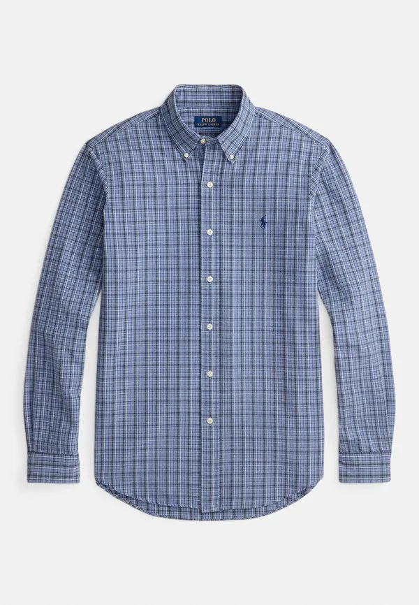 Рубашка-Оксфорд из ворсистой ткани, сшитая на заказ. Polo Ralph Lauren, 7033A Blue Heather Multi — фото 4