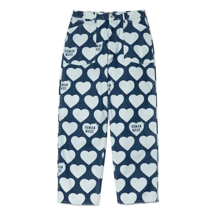 

Спортивные брюки HUMAN MADE Heart Baggy Denim Pants 'Indigo', синий