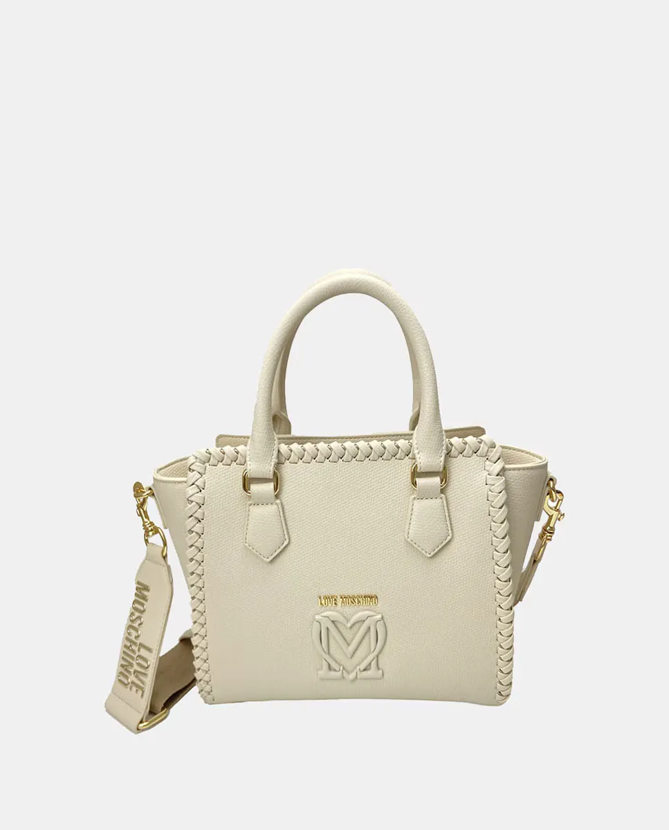 

Сумка с двойной ручкой и застежкой-молнией Love Moschino, цвет Crudo