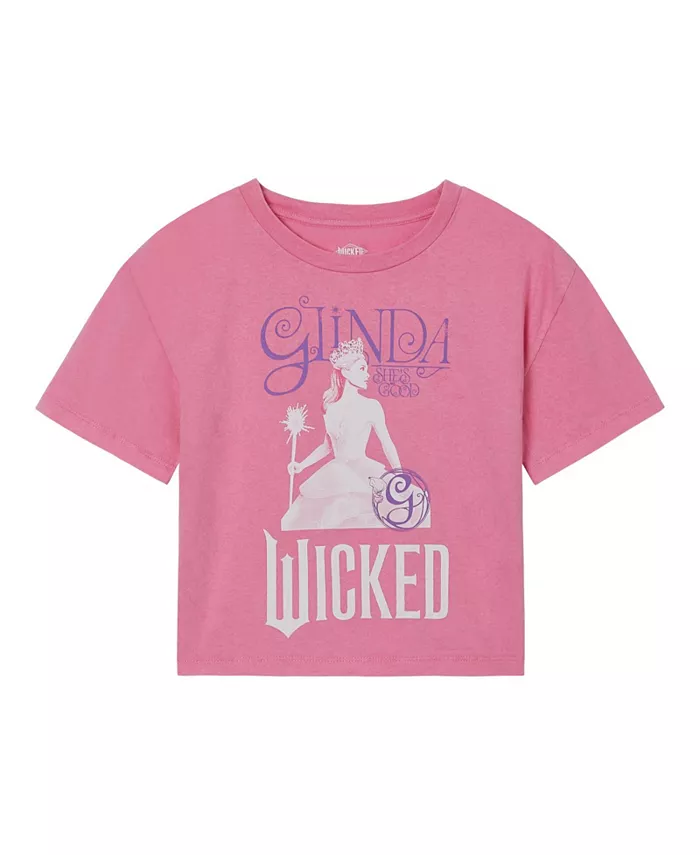 

Футболка с квадратным кроем и спущенным плечом Universal Studios для девочек Wicked, розовый