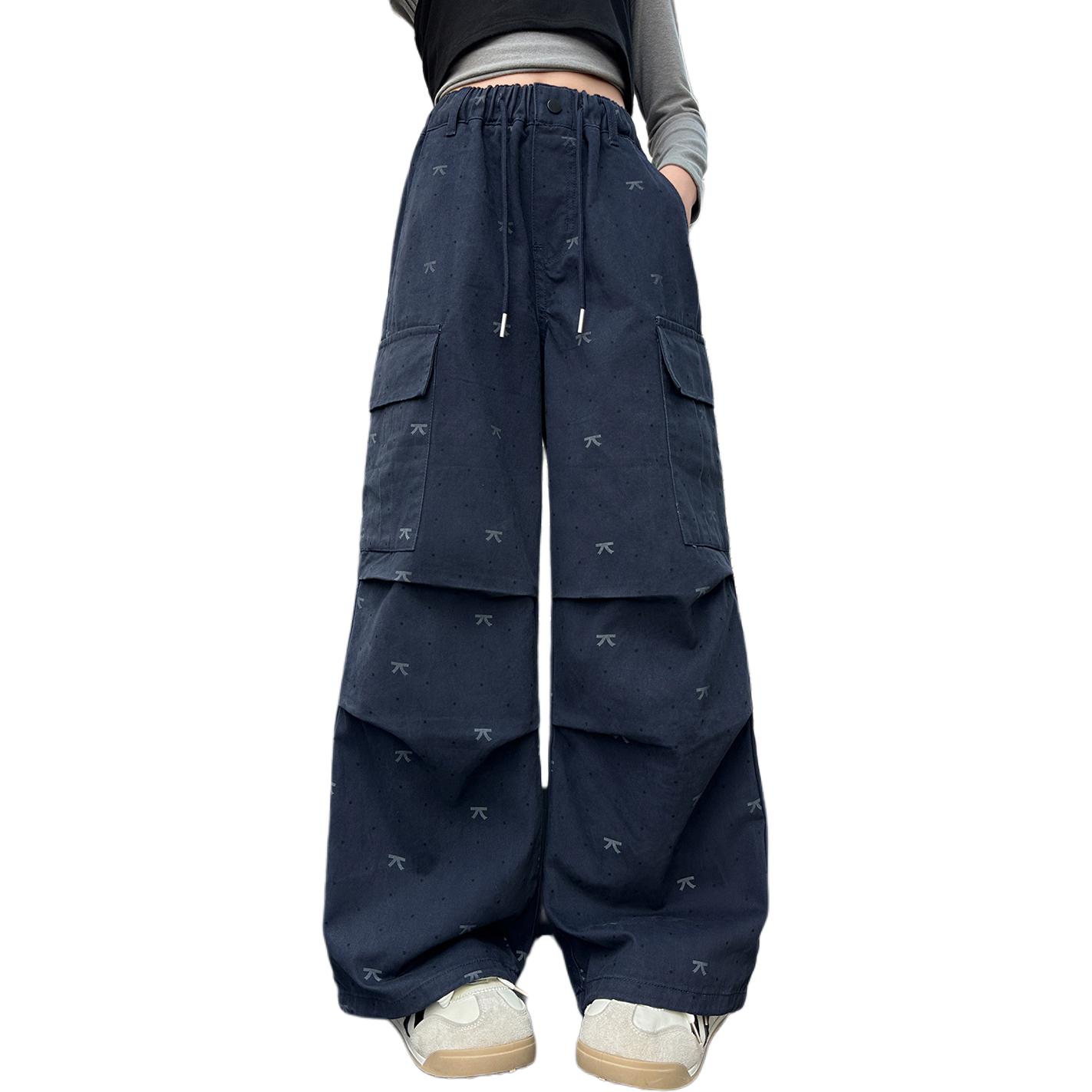 

Весенние осенние школьные карго штаны для девочек kids' Disney, синий