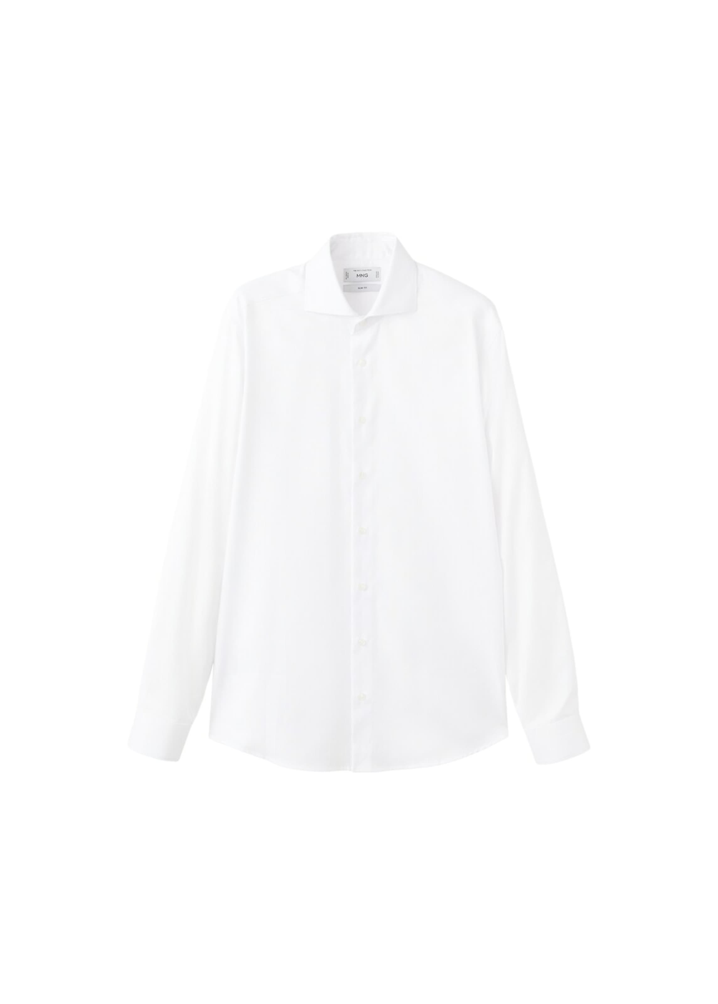

MANGO MAN Рубашка на пуговицах приталенного кроя в белом цвете