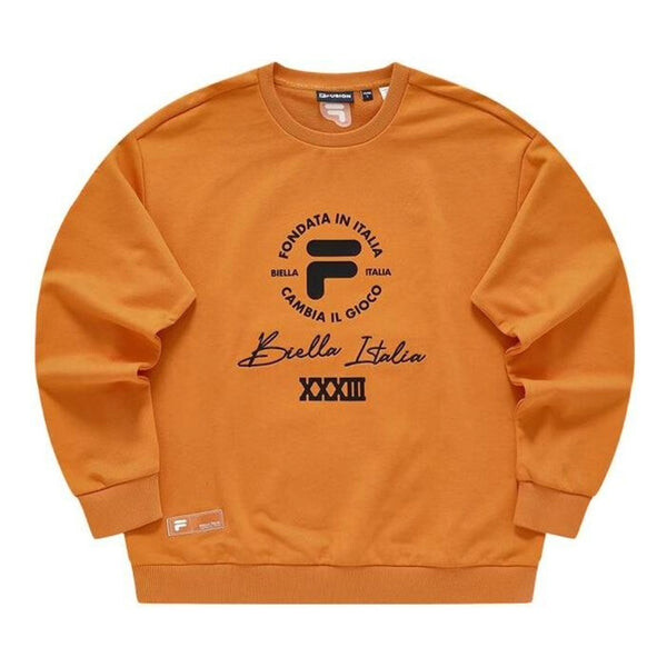 

Свитер logo printed sweater 'orange black' Fila Fusion, оранжевый