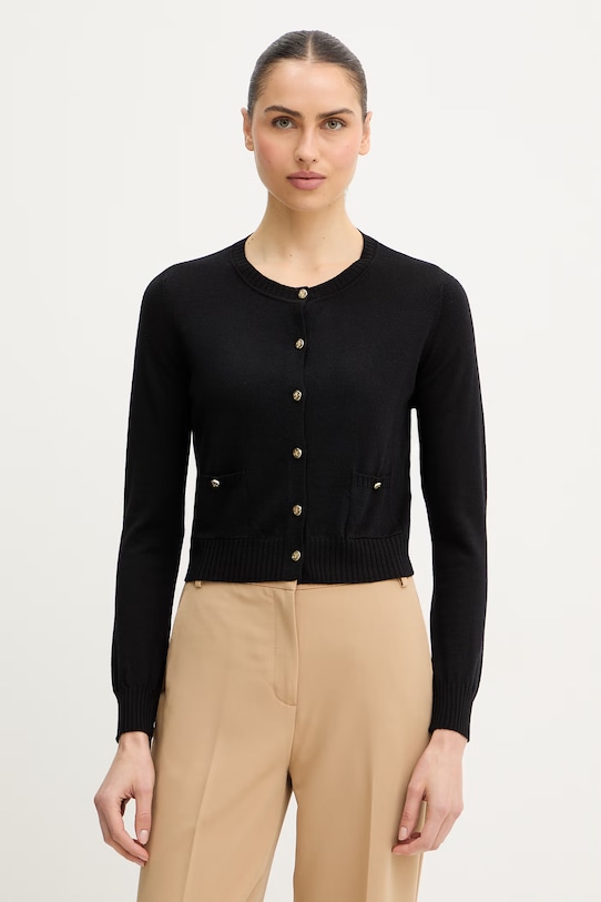 

Шерстяной кардиган merletti Luisa Spagnoli, черный