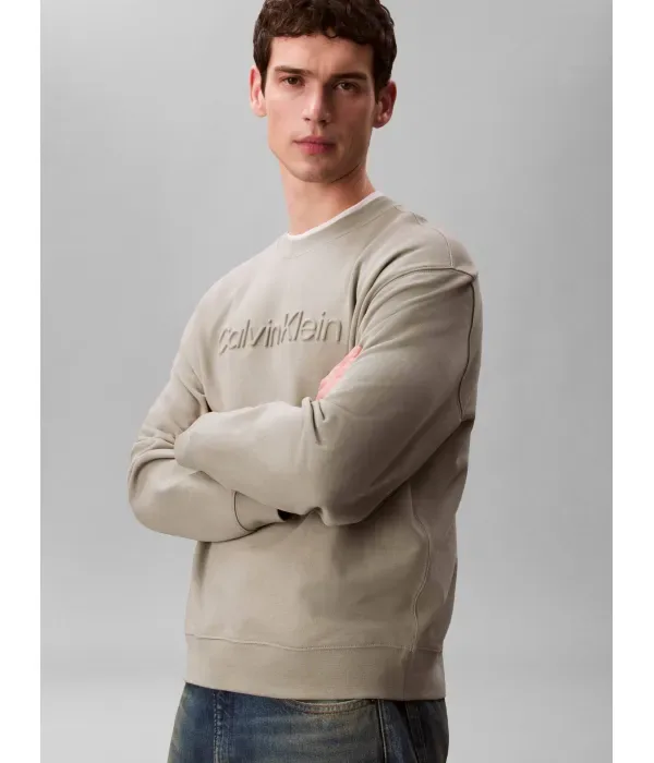 Толстовка regular fit Calvin Klein, зеленый — фото 4