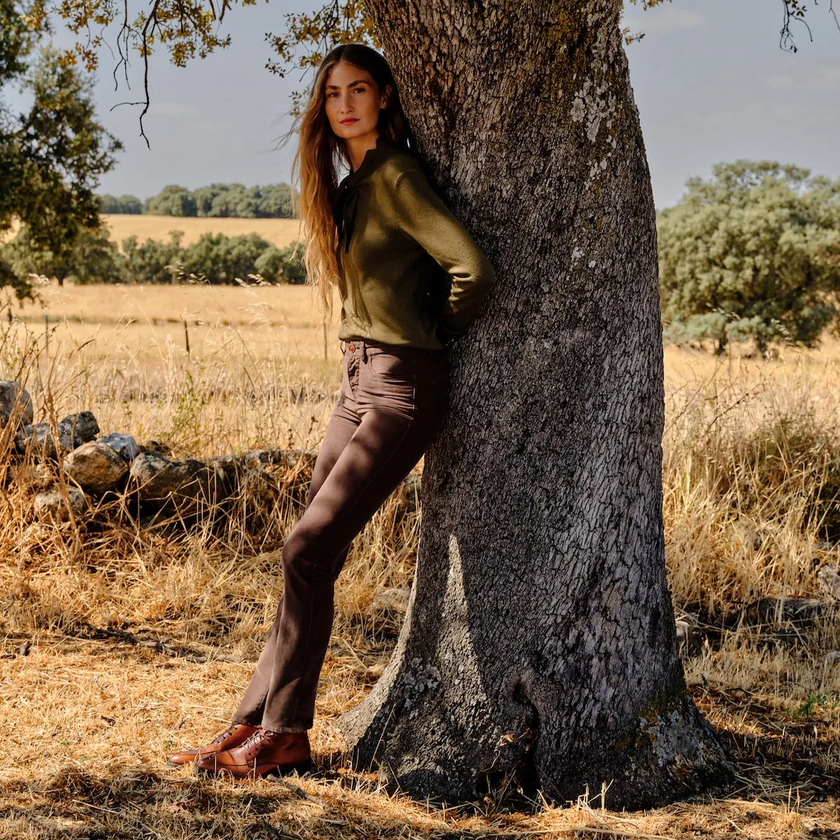 

Женские базовые брюки с 5 карманами Verhunt, коричневый