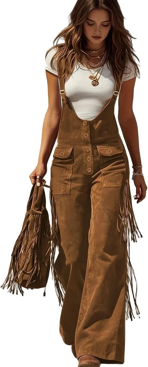 Джинсы Bootcut для женщин Vintage Western с бахромой — фото 2