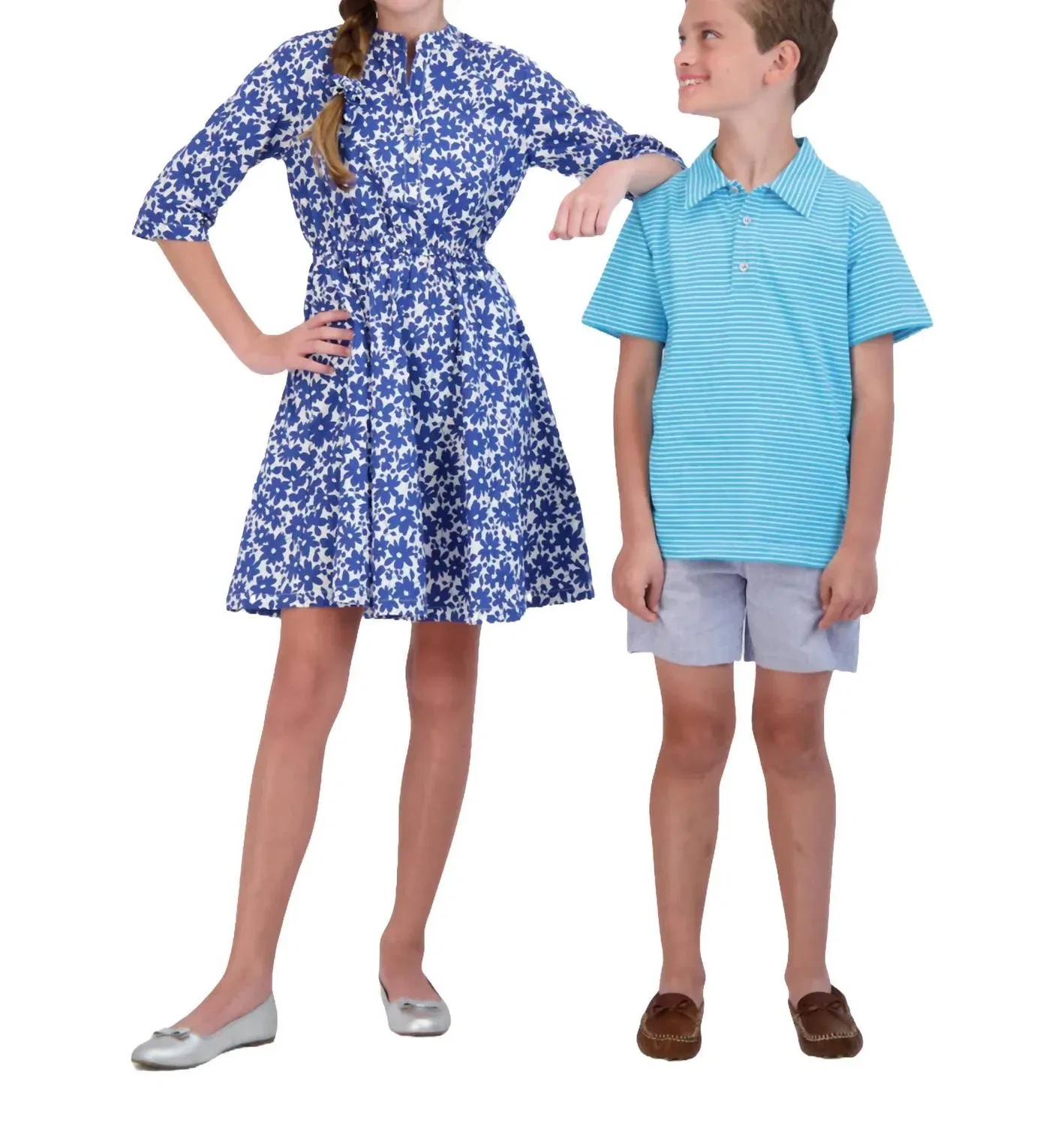 Детские шорты JD Pull-On из жатой ткани в полоску Busy Bees, Seersucker Stripe — фото 2