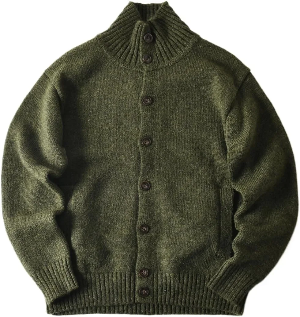 

Кардиган из шерстяной смеси с высоким воротником